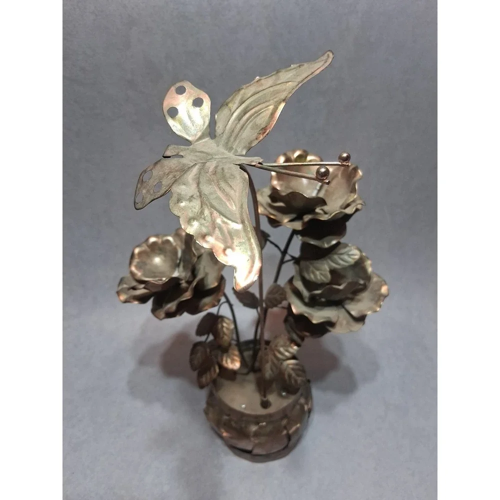 BRASS COPPER METAL MUSICAL FLOWERS 